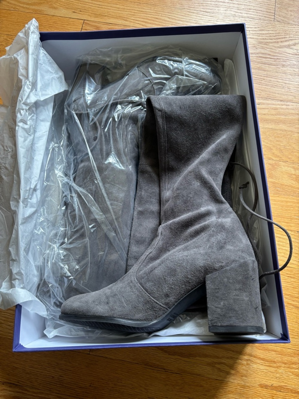 NEW in box Stuart Weitzman Slate grey Tieland